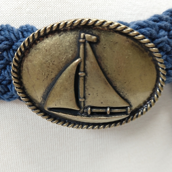 J. Crew Other - J. CREW | Blue Woven Sailboat Buckle Men's Belt